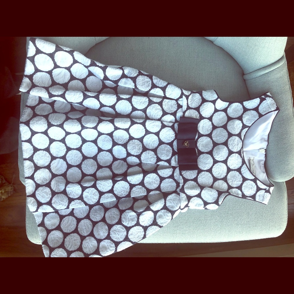 Mayoral navy and white dress